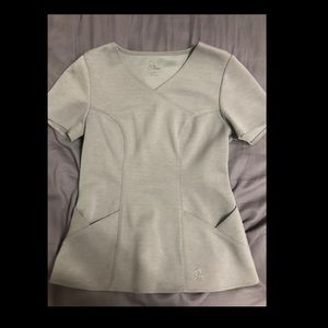 Light gray scrub top